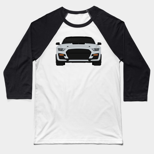 Shelby GT500 2020 Iconic-Silver + Black roof Baseball T-Shirt by VENZ0LIC